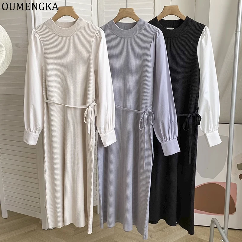 Women's Cotton Knitted Bodycon Autumn Winter Ribbed Dress Patchwork Shirt Sleeves Knee Length Vestidos O-neck Casual Cut Robe
Women's Cotton Knitted Bodycon Autumn Winter Ribbed Dress Patchwork Shirt Sleeves Knee Length Vestidos O-neck Casual Cut Robe