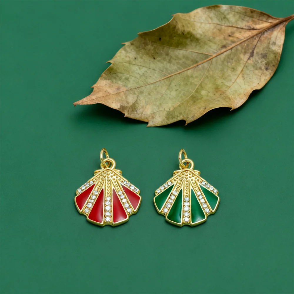 4Pcs Pendants Brass Enamel Shell Charms with Cubic Zirconia for DIY Jewelry Necklace Bracelet Nautical Style Daily Party Wear
4Pcs Pendants Brass Enamel Shell Charms with Cubic Zirconia for DIY Jewelry Necklace Bracelet Nautical Style Daily Party Wear