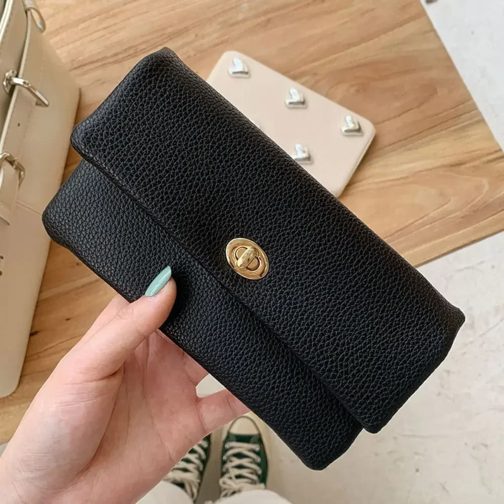 Fashion Elegant PU Leather Long Wallet Zipper Elegant Clutch Bag Multifunctional Metal Buckle Card Holder Women Girl Bag Female
Fashion Elegant PU Leather Long Wallet Zipper Elegant Clutch Bag Multifunctional Metal Buckle Card Holder Women Girl Bag Female