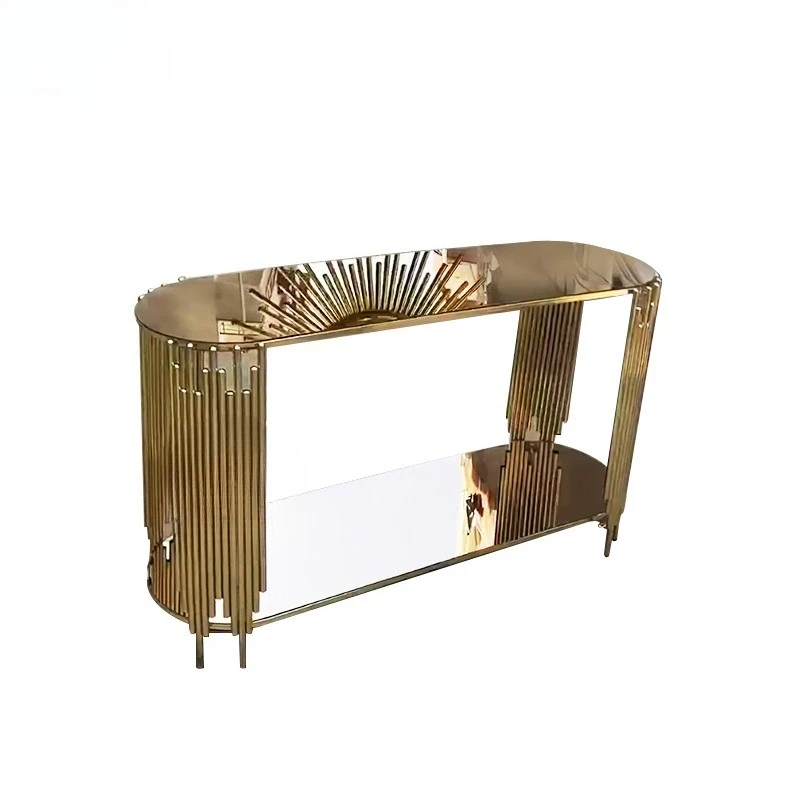 Italian light luxury living room entrance table stainless steel wall round sun mirror soft wall hanging
Italian light luxury living room entrance table stainless steel wall round sun mirror soft wall hanging