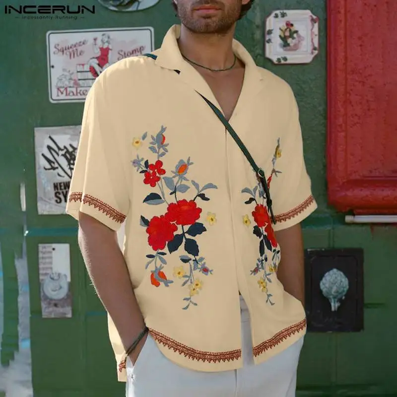 INCERUN Men's Shirt Floral Printing Lapel Short Sleeve Streetwear 2024 Casual Men Clothing Summer Vacation Fashion Male Shirts
INCERUN Men's Shirt Floral Printing Lapel Short Sleeve Streetwear 2024 Casual Men Clothing Summer Vacation Fashion Male Shirts
