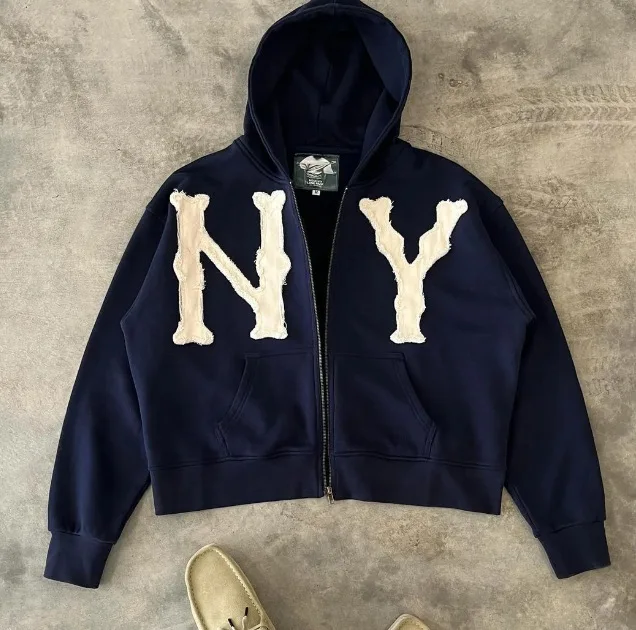 Spring Summer New Embroidered Hooded Open Cardigan Loose Unisex Hoodie Jacket Full Chain Ladies Loose Fit Polyester Fabric
Spring Summer New Embroidered Hooded Open Cardigan Loose Unisex Hoodie Jacket Full Chain Ladies Loose Fit Polyester Fabric