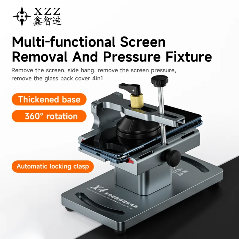 XZZ X4 4in1 Multifunctional Pressure Holding Fixture Screen Removal Rotation Maintaining Mobile Phones Glass Back Cover Removal
XZZ X4 4in1 Multifunctional Pressure Holding Fixture Screen Removal Rotation Maintaining Mobile Phones Glass Back Cover Removal