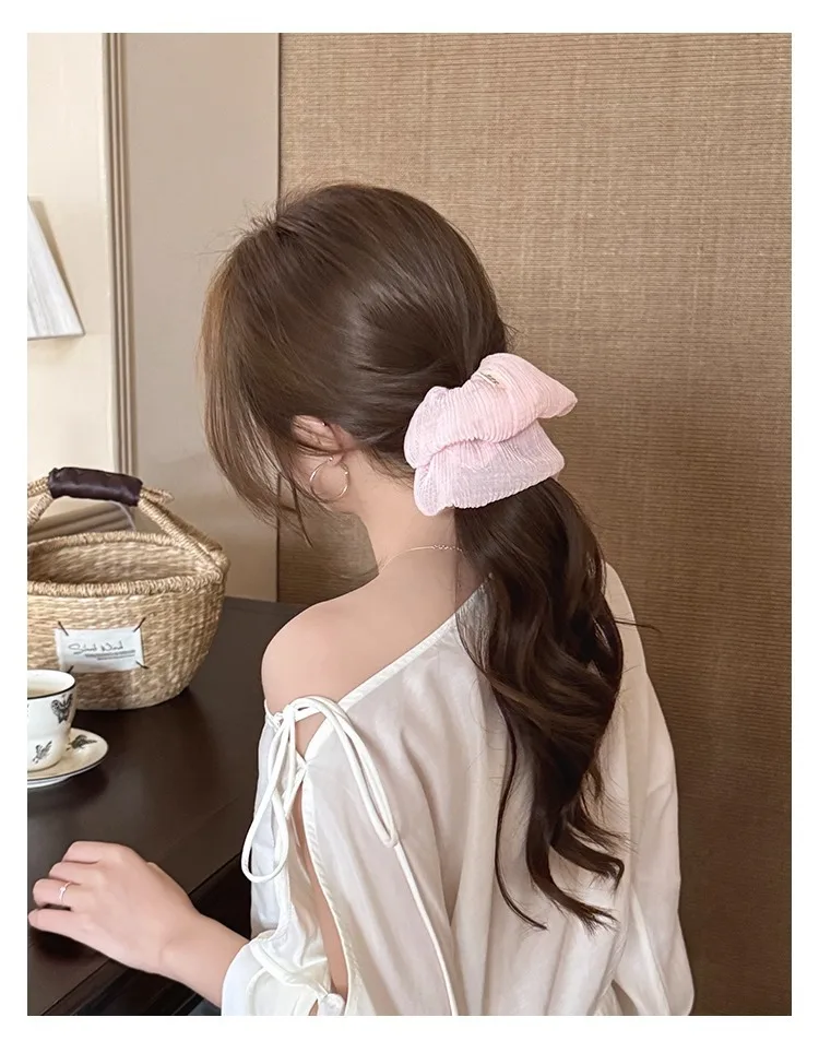 Romantic French Scrunchie 1PC Lace Trim Floral Design Pink Large Hair Tie for Low Ponytails
Romantic French Scrunchie 1PC Lace Trim Floral Design Pink Large Hair Tie for Low Ponytails