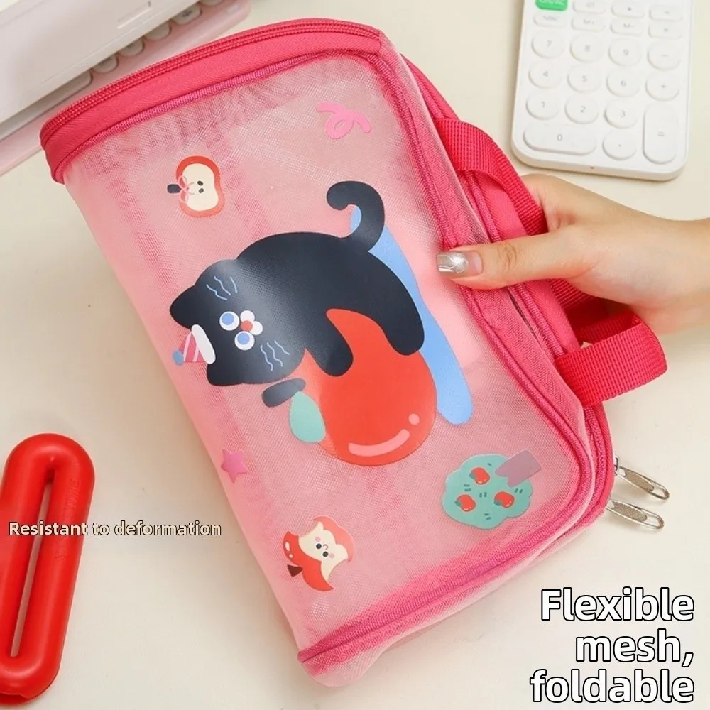 Large Capacity A4 Stationery Storage Bag Transparent Thickened Mesh Zipper Bag with Handle Organizer Folders Student Use
Large Capacity A4 Stationery Storage Bag Transparent Thickened Mesh Zipper Bag with Handle Organizer Folders Student Use