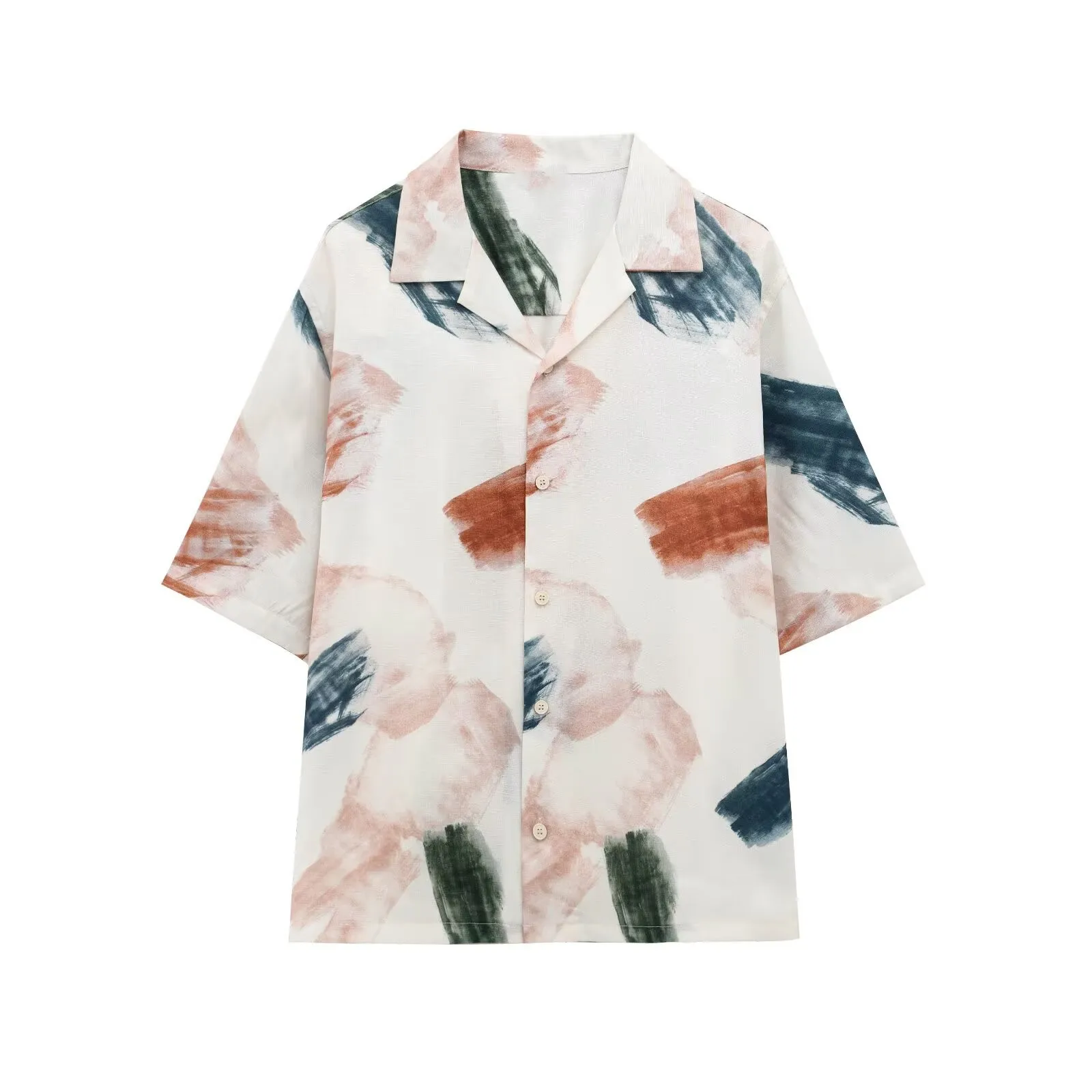 ZBZA Women asymmetric printed blouse loose Lapel short-sleeved single-breasted commuter casual shirt spring summer New Chic top
ZBZA Women asymmetric printed blouse loose Lapel short-sleeved single-breasted commuter casual shirt spring summer New Chic top