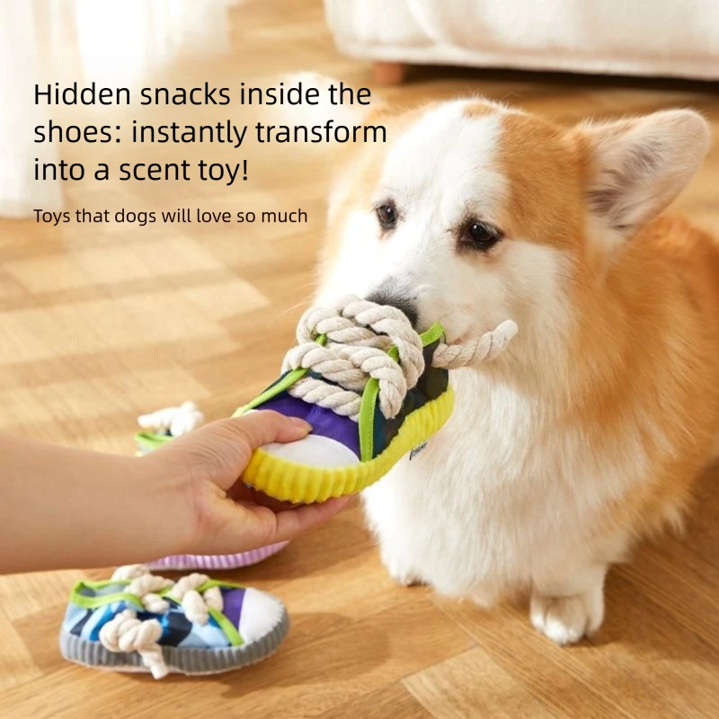 Creative Plush Sneaker Shape Dog Toy Cotton Rope Chew Tug Interactive Puppy Teething Bite Resistant Pet Supplies
Creative Plush Sneaker Shape Dog Toy Cotton Rope Chew Tug Interactive Puppy Teething Bite Resistant Pet Supplies
