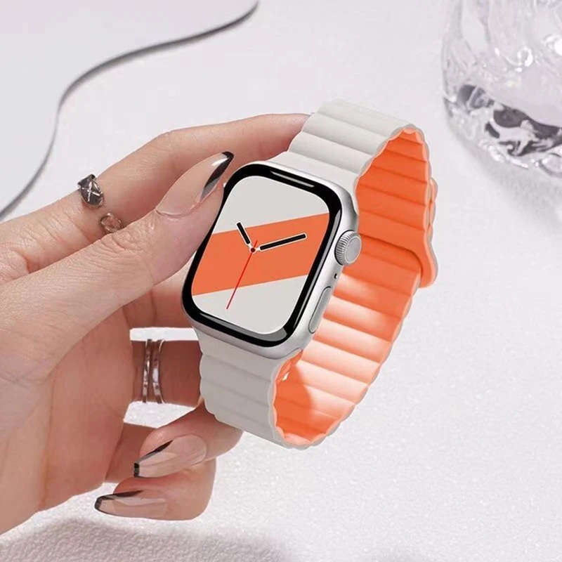 Ремешок магнитный для Apple watch band 44 мм 40 мм 45 мм 41 мм 49 мм 38 мм 42 мм 45 мм, силиконовый браслет для iWatch series 3 5 SE 6 7 8 ultra
Ремешок магнитный для Apple watch band 44 мм 40 мм 45 мм 41 мм 49 мм 38 мм 42 мм 45 мм, силиконовый браслет для iWatch series 3 5 SE 6 7 8 ultra