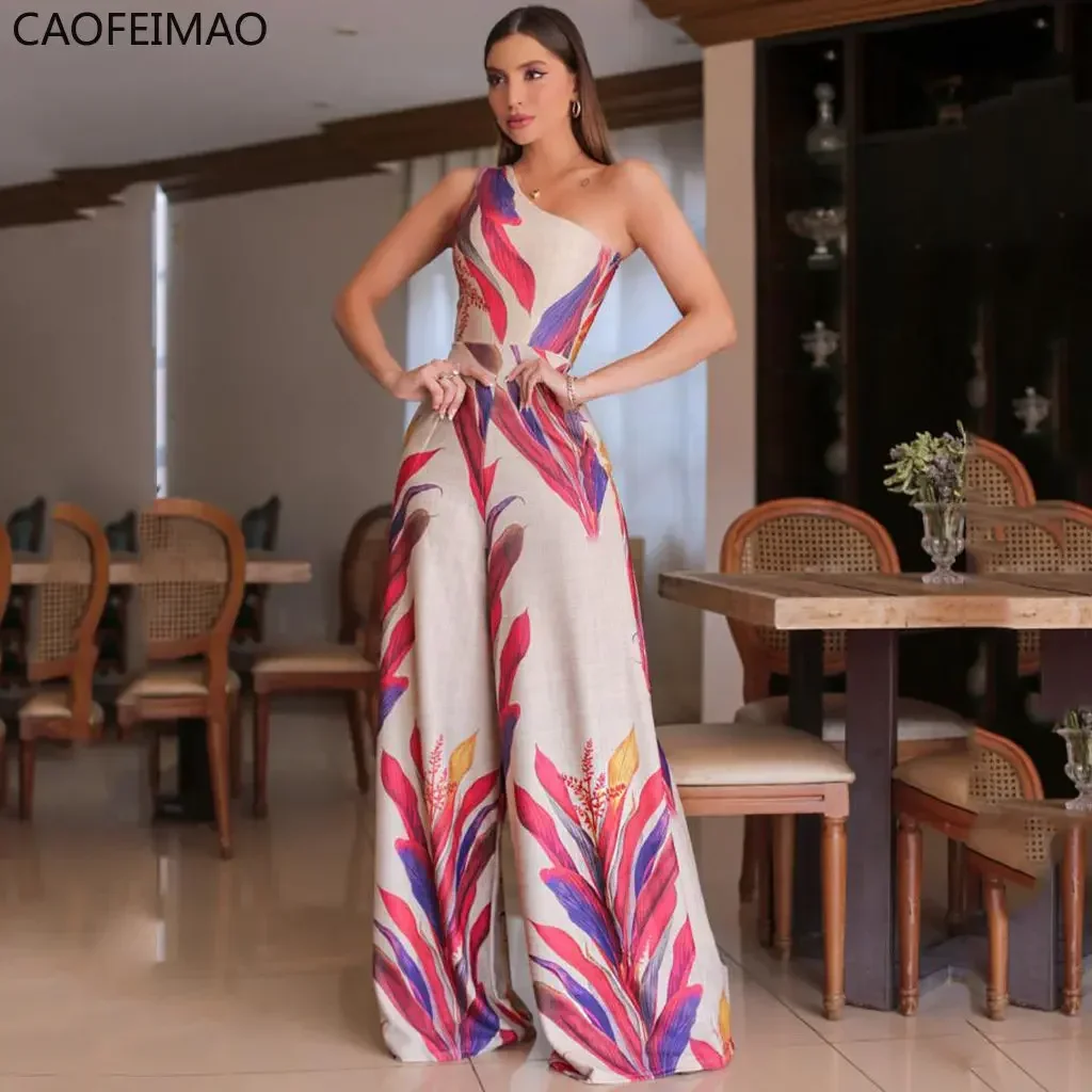 Women Atmosphere Printed Robes One Shoulder Sleeveless High Waist Female Dress 2025 Summer Chic Sexy Slim Fit Lady Clothes
Women Atmosphere Printed Robes One Shoulder Sleeveless High Waist Female Dress 2025 Summer Chic Sexy Slim Fit Lady Clothes