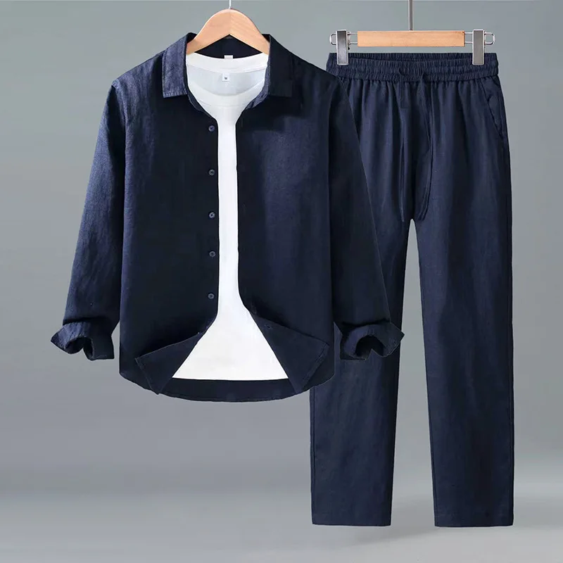 Pure Linen Men's Shirt Set Spring Summer Casual Loose Fit Breathable Thin Full Linen Material Old Money Style Comfortable Spo...
Pure Linen Men's Shirt Set Spring Summer Casual Loose Fit Breathable Thin Full Linen Material Old Money Style Comfortable Spo...