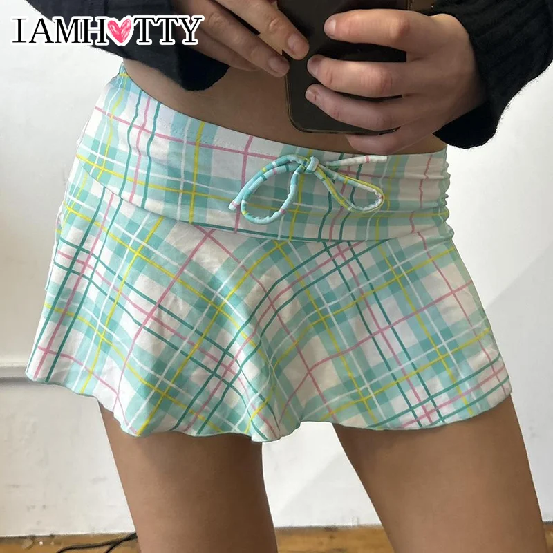 IAMHOTTY Lace-up Bow Low-rise Skirt Retro A-line Super-short Skirts Y2K Aesthetic Mini Skirts French Style Bottoms Streetwear
IAMHOTTY Lace-up Bow Low-rise Skirt Retro A-line Super-short Skirts Y2K Aesthetic Mini Skirts French Style Bottoms Streetwear