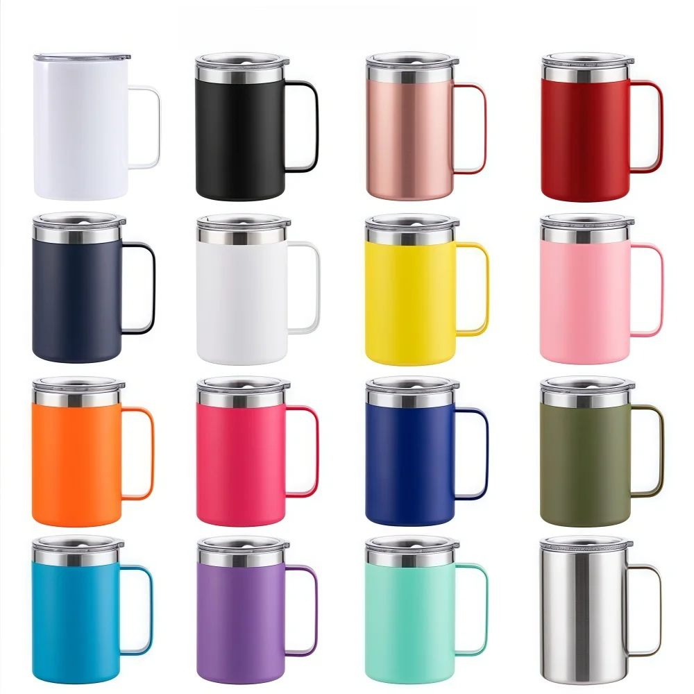 16oz Stainless Steel Vacuum Insulated Travel Mug Portable Coffee Thermos Custom Gift Double-Layer Powder-Coated Handle Mug
16oz Stainless Steel Vacuum Insulated Travel Mug Portable Coffee Thermos Custom Gift Double-Layer Powder-Coated Handle Mug