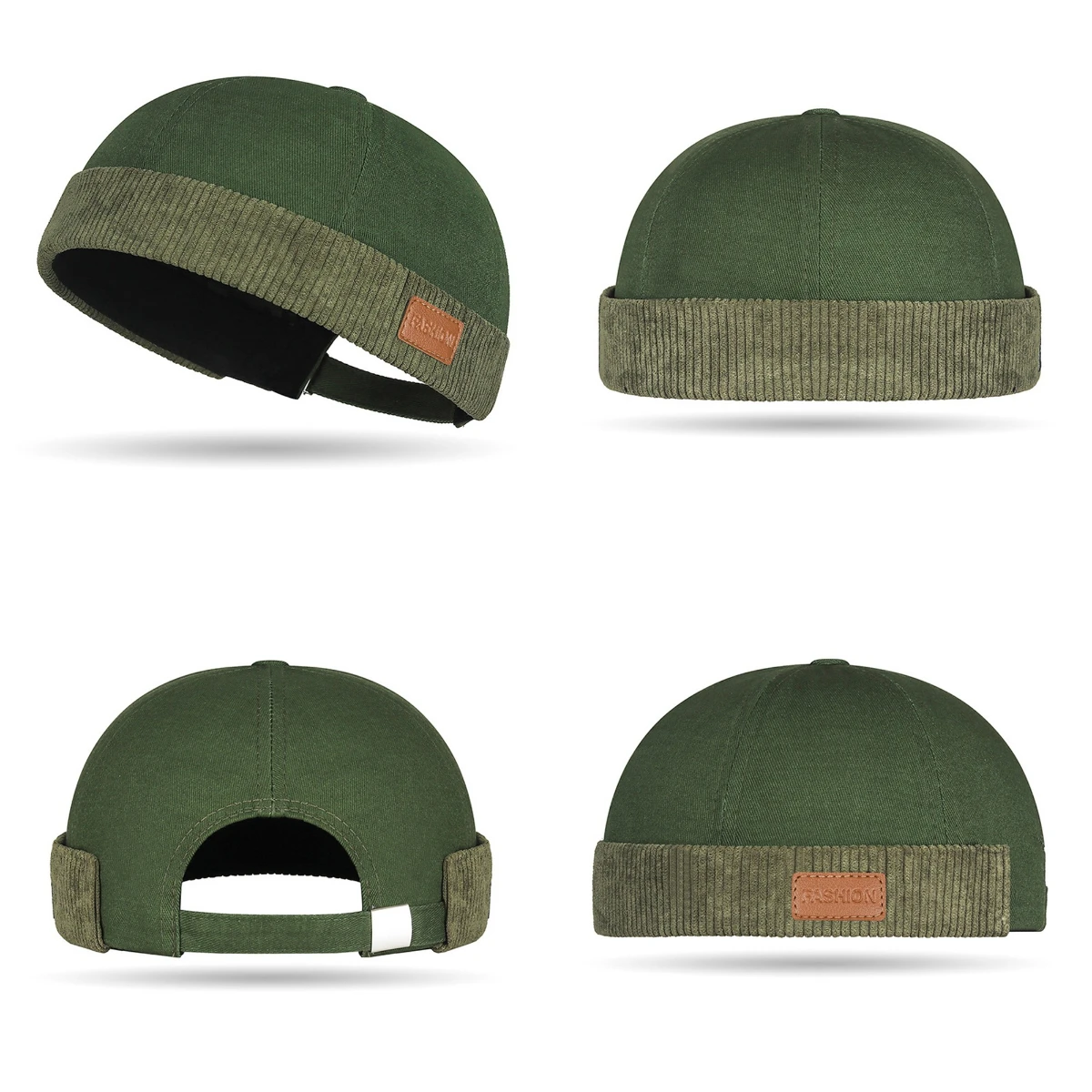 Adjustable Brimless Hat Splicing Corduroy Docker Cap Landlord Hat Dome Melon Cap Men Women Hat Unisex Beanies Without Visor
Adjustable Brimless Hat Splicing Corduroy Docker Cap Landlord Hat Dome Melon Cap Men Women Hat Unisex Beanies Without Visor