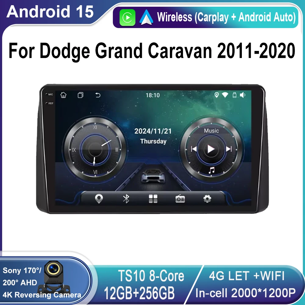 For Dodge Grand Caravan 2011-2020 Carplay Android Auto Car Stereo Radio GPS Navigation Multimedia Video Player WiFi 4G No 2 Din
For Dodge Grand Caravan 2011-2020 Carplay Android Auto Car Stereo Radio GPS Navigation Multimedia Video Player WiFi 4G No 2 Din