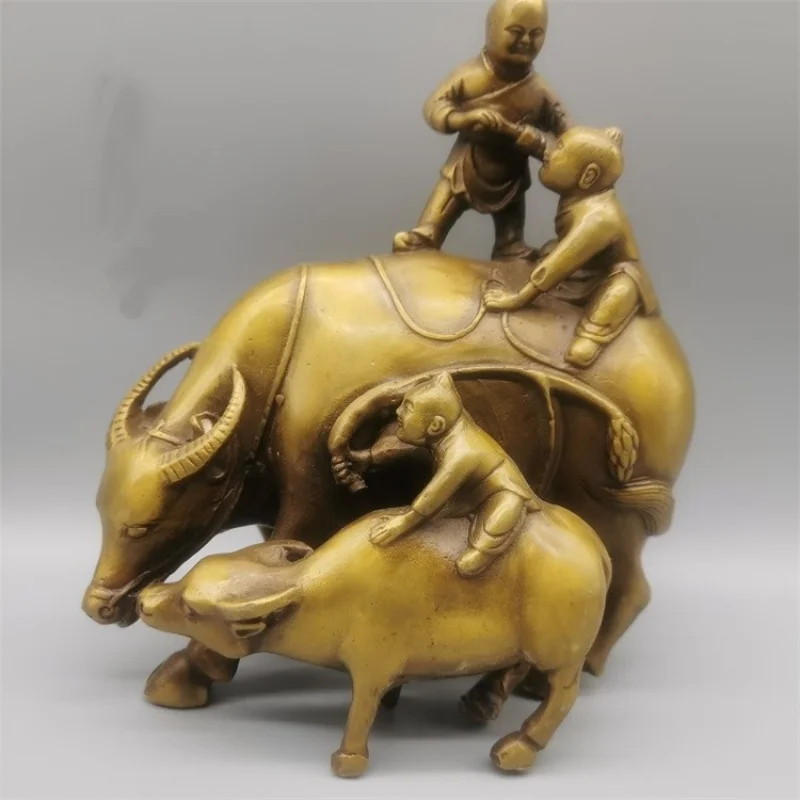 China collects creative brass shepherd boy riding ox bronze statue handicrafts desktop ornaments
China collects creative brass shepherd boy riding ox bronze statue handicrafts desktop ornaments