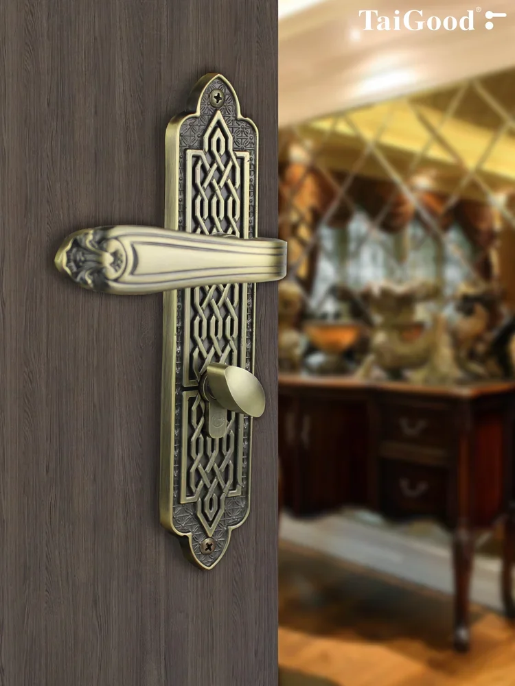 Taihao copper lock, Shilian Taihao, brass indoor lock, all-copper European handle room door lock SM 1055
Taihao copper lock, Shilian Taihao, brass indoor lock, all-copper European handle room door lock SM 1055