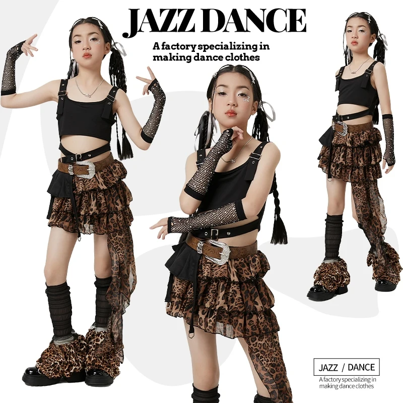 Jazz Dance Clothing Leopard Irregular Cake Skirt Girl Group Singing Stage Costumes Children Fashion Show Hip Hop Wear DQS19235
Jazz Dance Clothing Leopard Irregular Cake Skirt Girl Group Singing Stage Costumes Children Fashion Show Hip Hop Wear DQS19235