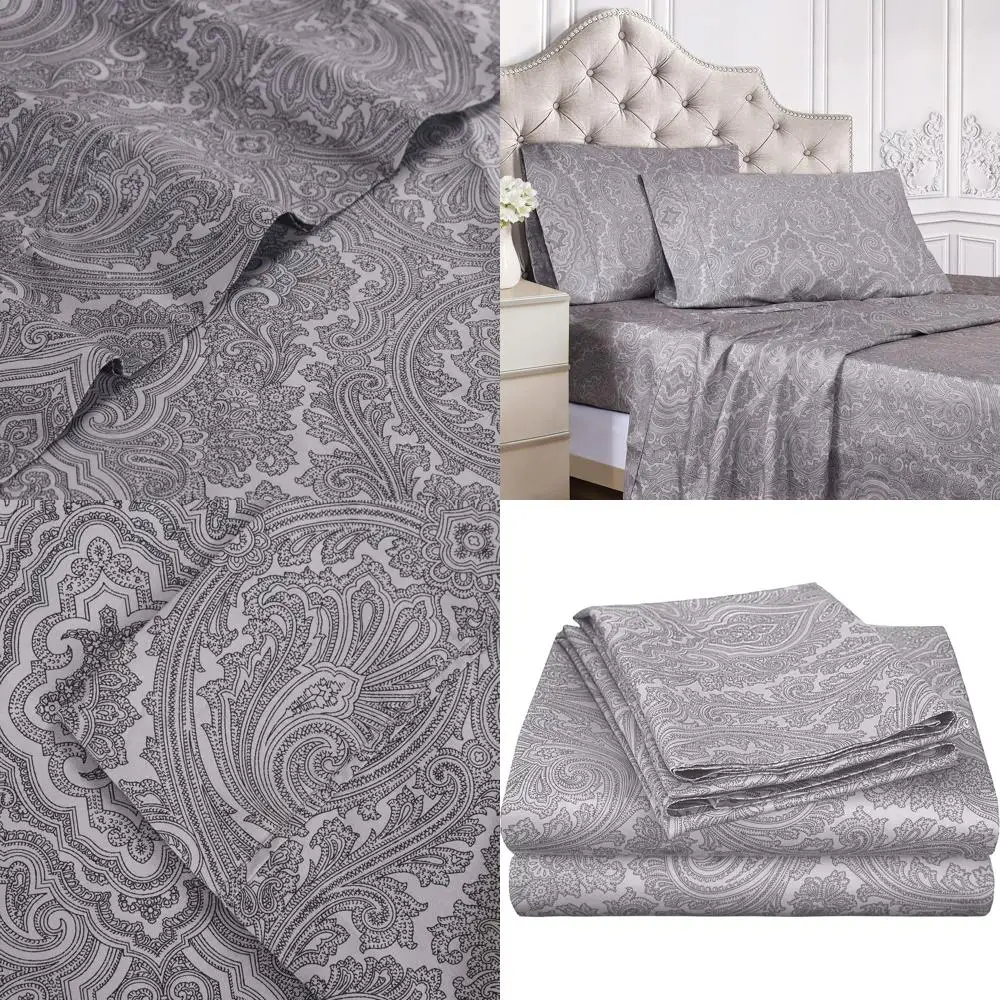 Paisley Pattern 3-Piece Duvet Cover Set, Soft & Wrinkle-Free, King/Cal King, Dark Grey
Paisley Pattern 3-Piece Duvet Cover Set, Soft & Wrinkle-Free, King/Cal King, Dark Grey