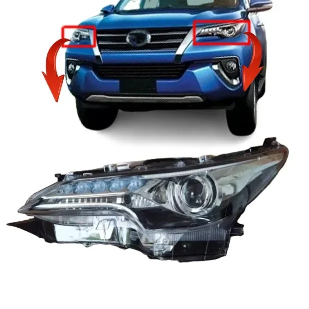 Автомобильные аксессуары, светодиодная передняя фара для Toyota Fortuner 2017, аксессуары для фар, комплект кузова, версия на Ближнем Востоке
Автомобильные аксессуары, светодиодная передняя фара для Toyota Fortuner 2017, аксессуары для фар, комплект кузова, версия на Ближнем Востоке
