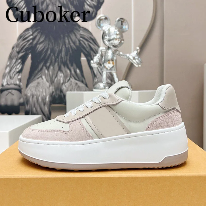 2024 New Popular Brand Thick Platform Leather Sneakers Women Round Toe White Women Walking out Trainers Causal Woman'shoes
2024 New Popular Brand Thick Platform Leather Sneakers Women Round Toe White Women Walking out Trainers Causal Woman'shoes
