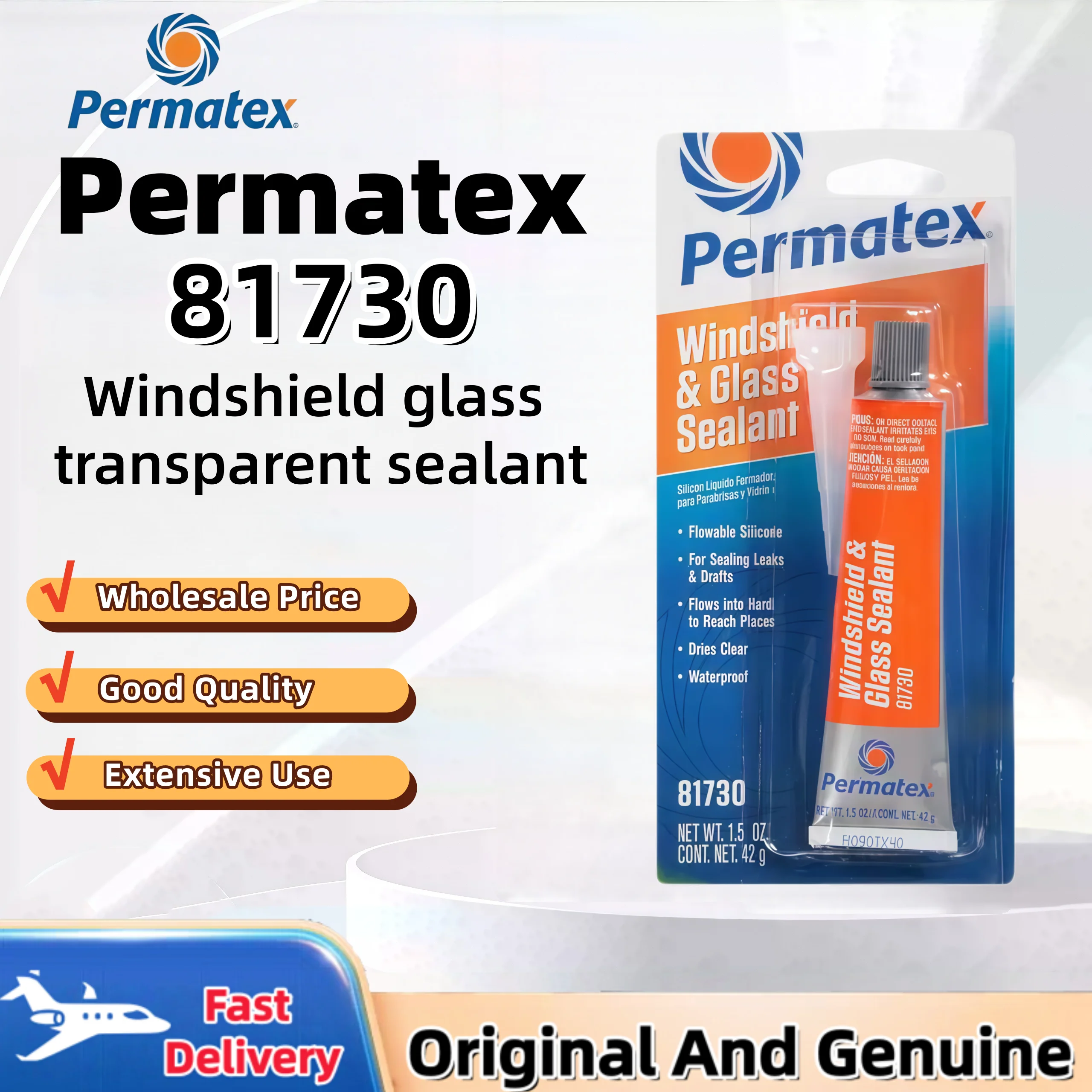 PERMATEX 81730/65AR Heat-resistant Transparent Windshield Sealant Repair Kit Waterproof and Anti-seepage
PERMATEX 81730/65AR Heat-resistant Transparent Windshield Sealant Repair Kit Waterproof and Anti-seepage
