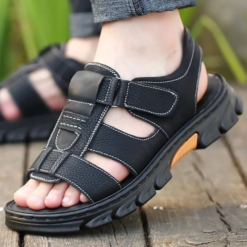 Man’s Genuine Leather Sandals New Summer Sandals Lightweight Women Shoes Outdoor Comfortable Beach Fashion Casual Couple
Man’s Genuine Leather Sandals New Summer Sandals Lightweight Women Shoes Outdoor Comfortable Beach Fashion Casual Couple