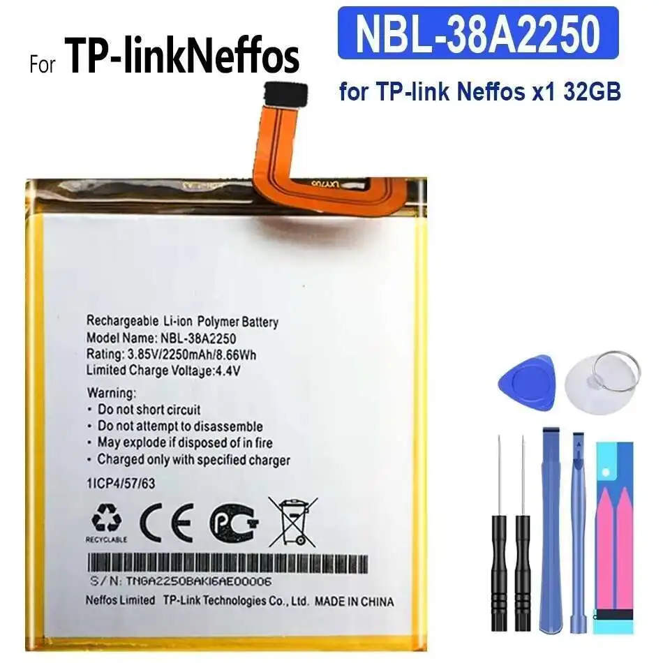 Для TP-Link Neffos X1 32 ГБ аккумулятор мобильного телефона 2250 мАч долговечный Nbl-38A2250
Для TP-Link Neffos X1 32 ГБ аккумулятор мобильного телефона 2250 мАч долговечный Nbl-38A2250