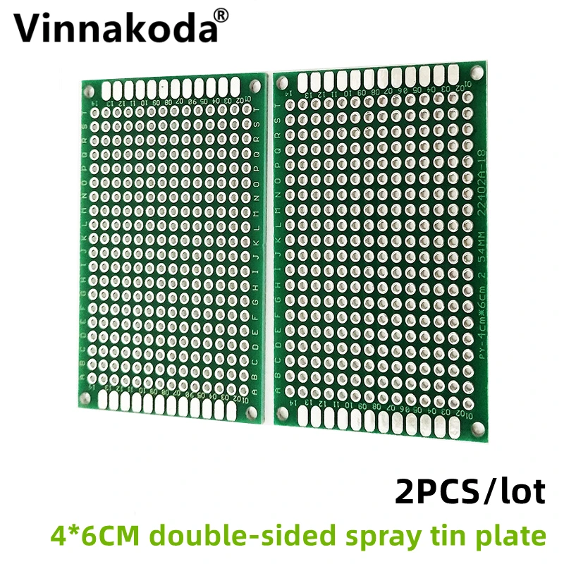 4*6CM double-sided spray tin universal board universal circuit board experimental test board hole board perforated board PCB
4*6CM double-sided spray tin universal board universal circuit board experimental test board hole board perforated board PCB