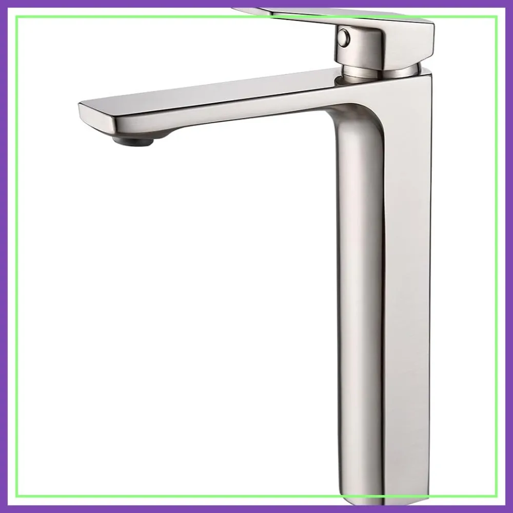 Tall Brushed Nickel Single Handle Vessel Sink Faucet, Solid Brass Bathroom Vanity Mixer Tap, 1.2 GPM
Tall Brushed Nickel Single Handle Vessel Sink Faucet, Solid Brass Bathroom Vanity Mixer Tap, 1.2 GPM