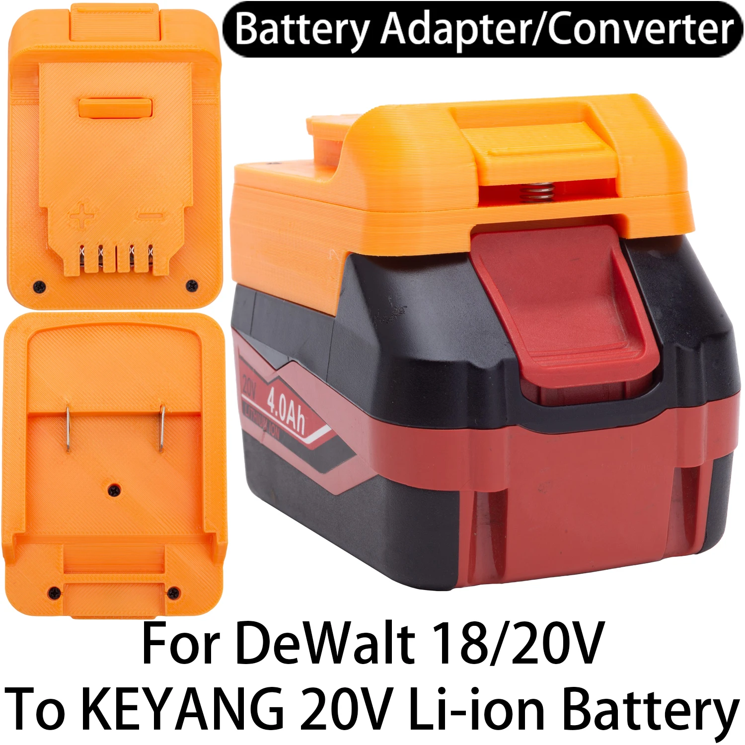 Adapter Converter For DeWalt 18/20V Li-Ion Tool To Keyang 20V Li-Ion Battery Adapter Converter Power Tool Accessory
Adapter Converter For DeWalt 18/20V Li-Ion Tool To Keyang 20V Li-Ion Battery Adapter Converter Power Tool Accessory