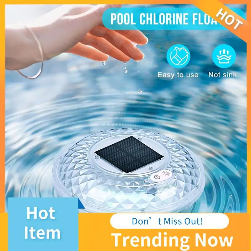 AB08-Solar-Powered Chlorine Floater With Colorful Lights, Pool Chlorine Dispenser For 1 Inch & 3 Inch - Floating Pool Decor
AB08-Solar-Powered Chlorine Floater With Colorful Lights, Pool Chlorine Dispenser For 1 Inch & 3 Inch - Floating Pool Decor