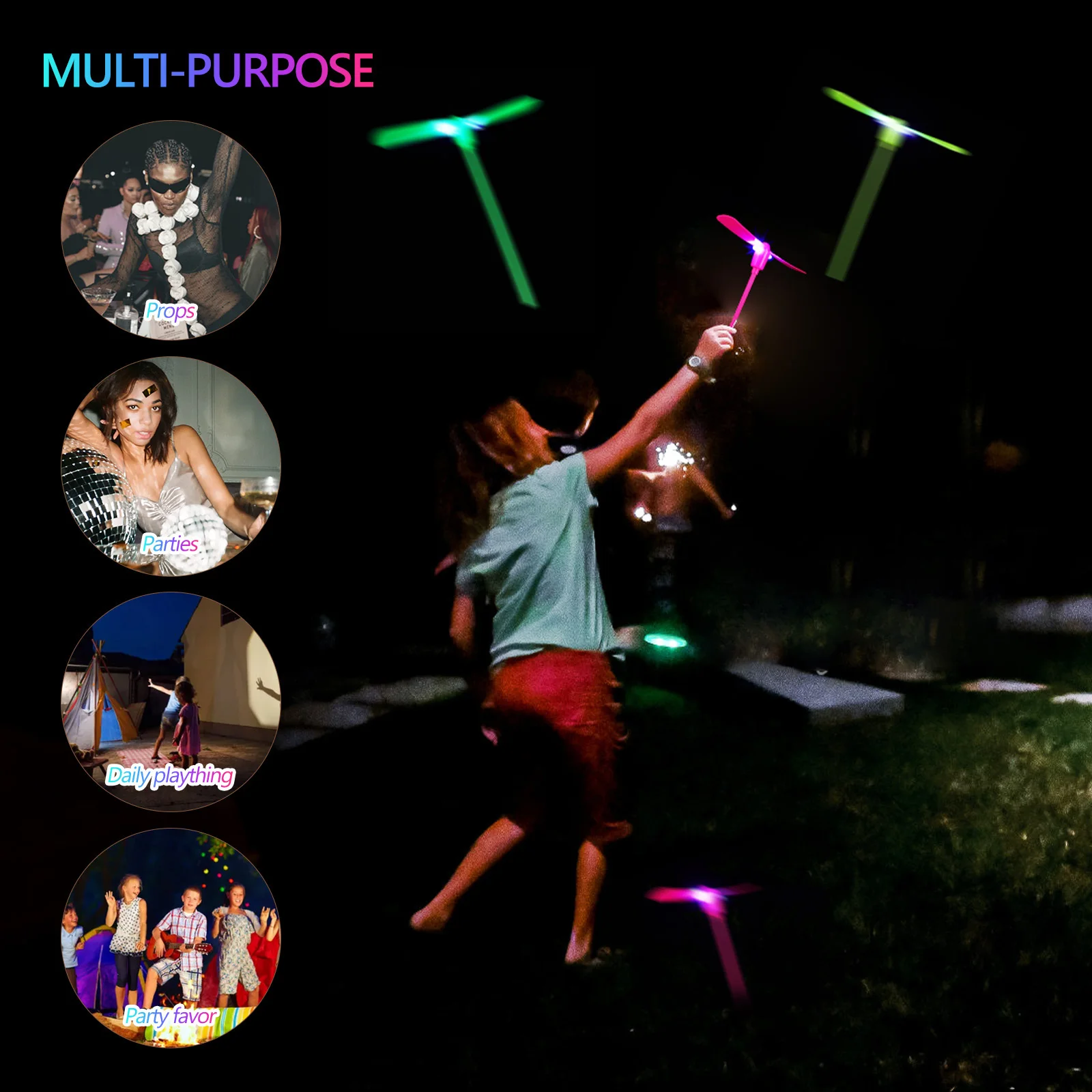 24Pcs Bamboo Dragonfly LED Light Flying Propeller Party Favor Outdoor Small Rotating Flying Swirling Interactive Fun
24Pcs Bamboo Dragonfly LED Light Flying Propeller Party Favor Outdoor Small Rotating Flying Swirling Interactive Fun