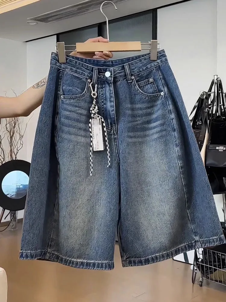 Широкие джинсы с высокой талией, женские тонкие новые осенние брюки больших размеров для похудения, американские брюки пяти четвертей
Широкие джинсы с высокой талией, женские тонкие новые осенние брюки больших размеров для похудения, американские брюки пяти четвертей