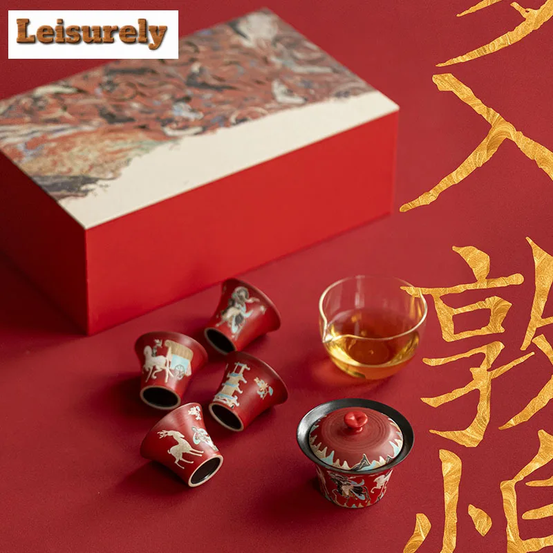 Чайный сервиз Dream Of Dunhuang, полный набор, традиционный набор для чайной церемонии, чайник и чайная чашка, набор посуды, аксессуары, подарок
Чайный сервиз Dream Of Dunhuang, полный набор, традиционный набор для чайной церемонии, чайник и чайная чашка, набор посуды, аксессуары, подарок