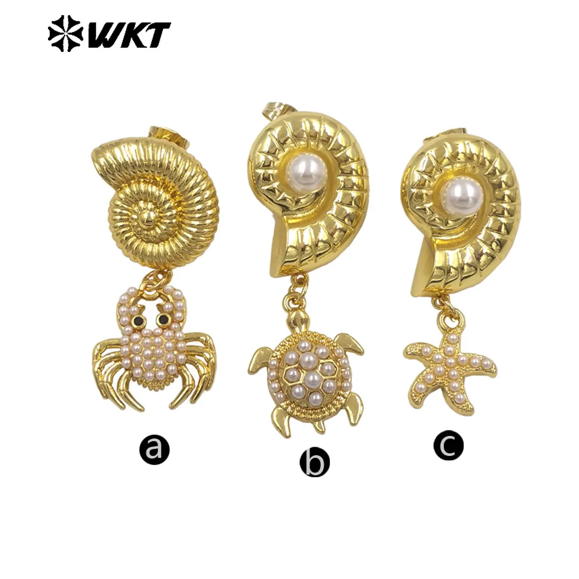 WT-ME134 Gorgeous Precious Yellow Brass Artificial Pearl Snail Shape With 18k Real Gold Plated Earring For Women ACC
WT-ME134 Gorgeous Precious Yellow Brass Artificial Pearl Snail Shape With 18k Real Gold Plated Earring For Women ACC