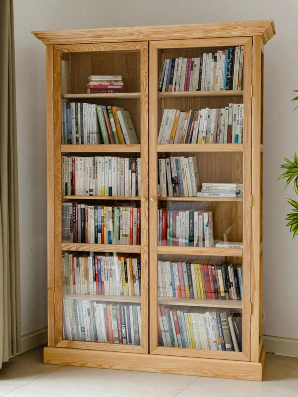 # Glass Display Cabinet Solid Wood Floor Standing Study Transparent Bookshelf With Door Modern Minimalist Living Room Item
# Glass Display Cabinet Solid Wood Floor Standing Study Transparent Bookshelf With Door Modern Minimalist Living Room Item