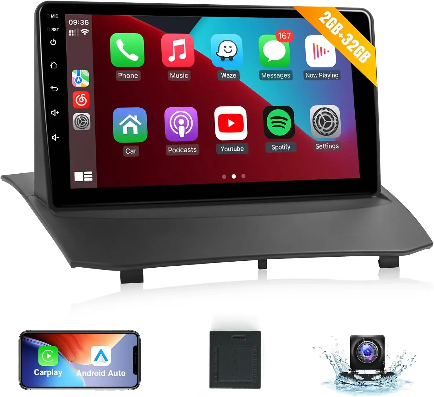 For Ford Fiesta 2009-2014 with Wireless CarPlay&Android Auto 9inch IPS Touchscreen Car Stereo with Bluetooth/FM Audio Receivers
For Ford Fiesta 2009-2014 with Wireless CarPlay&Android Auto 9inch IPS Touchscreen Car Stereo with Bluetooth/FM Audio Receivers