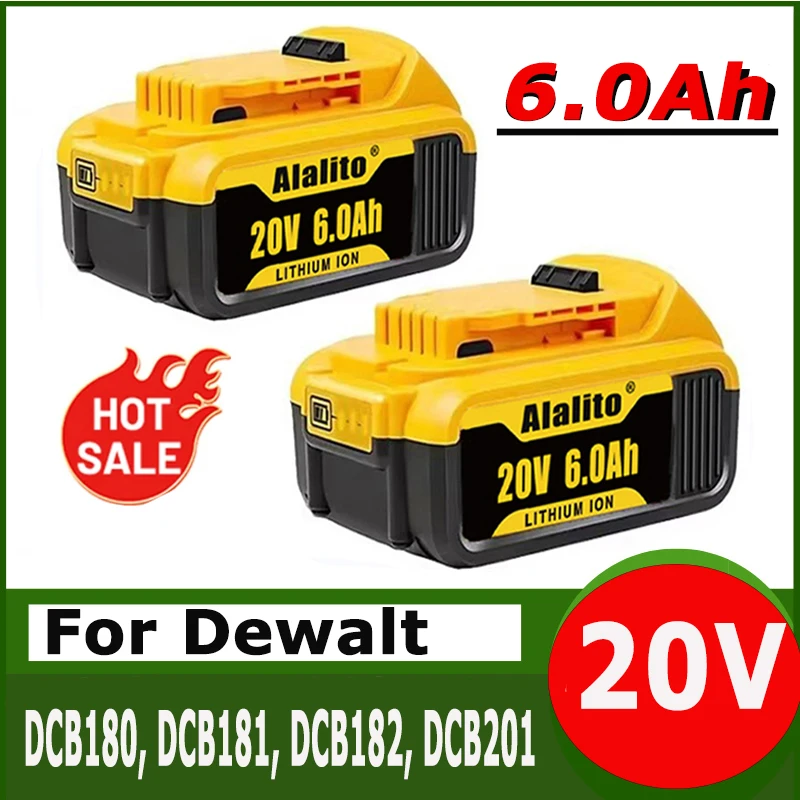 100% NEW DCB200 20V 6000mAh Lithium Replacement Battery For Dewalt 18V DCB184 DCB200 DCB182 DCB180 DCB181 DCB182 DCB201 DCB206
100% NEW DCB200 20V 6000mAh Lithium Replacement Battery For Dewalt 18V DCB184 DCB200 DCB182 DCB180 DCB181 DCB182 DCB201 DCB206