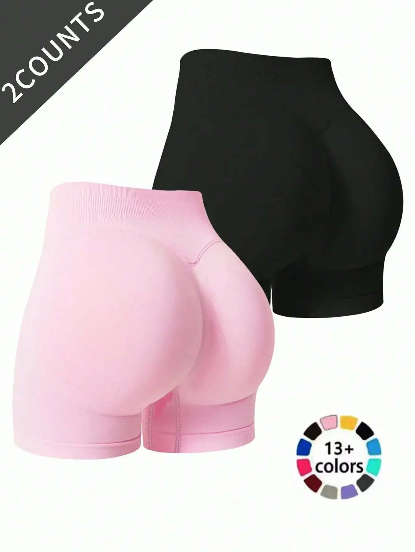 2-Pack Women's Seamless Stretch Hip-Lifting Shorts For Summer, Suitable For Running, Fitness, Yoga And Outdoor Sports
2-Pack Women's Seamless Stretch Hip-Lifting Shorts For Summer, Suitable For Running, Fitness, Yoga And Outdoor Sports