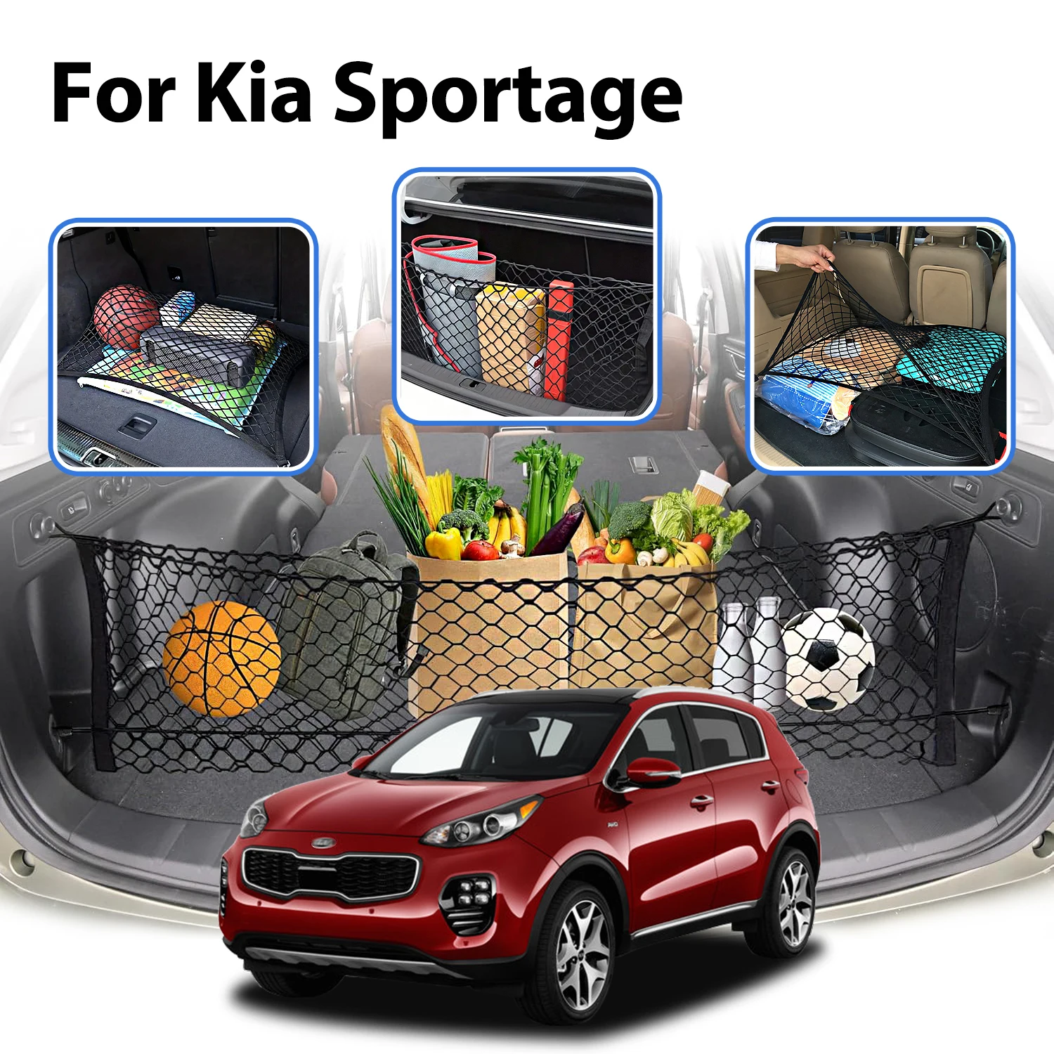 Car Cargo Net Stretchable,Car Gadgets, Adjustable Elastic Trunk Storage Net with Hook for Kia Sportage
Car Cargo Net Stretchable,Car Gadgets, Adjustable Elastic Trunk Storage Net with Hook for Kia Sportage