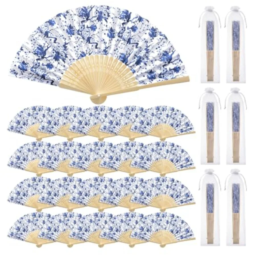 Roowest 50 Pcs Chinoiserie Printed Hand Fan Favor Kit Folding Hand Fans Beautiful Retro Paper Fan with Organza Bag Summer Weddi
Roowest 50 Pcs Chinoiserie Printed Hand Fan Favor Kit Folding Hand Fans Beautiful Retro Paper Fan with Organza Bag Summer Weddi