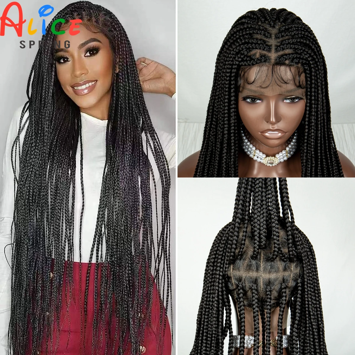 Straight Synthetic Full Lace Braided Wigs Knotless Box Braided Wig for Women Long Natural Cornrow Braids Wig with Baby Hair
Straight Synthetic Full Lace Braided Wigs Knotless Box Braided Wig for Women Long Natural Cornrow Braids Wig with Baby Hair