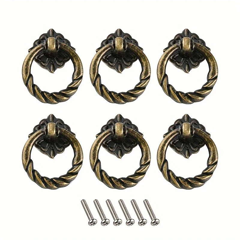 6 Pieces Antique Bronze Drawer Knobs - Vintage Cabinet Pulls with Decorative Leaf Design1.57 Inch Zinc Alloy Furniture Hardward 
6 Pieces Antique Bronze Drawer Knobs - Vintage Cabinet Pulls with Decorative Leaf Design1.57 Inch Zinc Alloy Furniture Hardward
