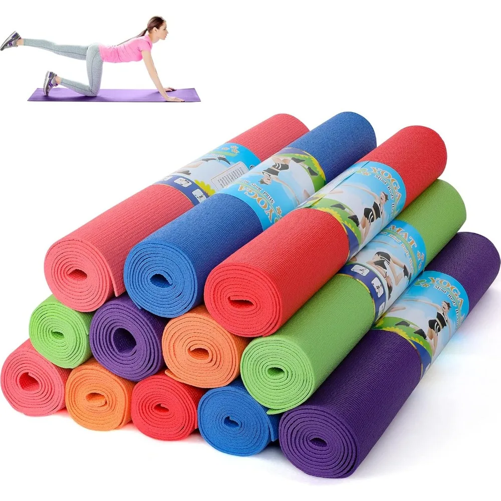 12 Pack Non Slip Yoga Mats 68x24x0 Point 12 Inch Exercise Fitness Workout for Home Gym
12 Pack Non Slip Yoga Mats 68x24x0 Point 12 Inch Exercise Fitness Workout for Home Gym