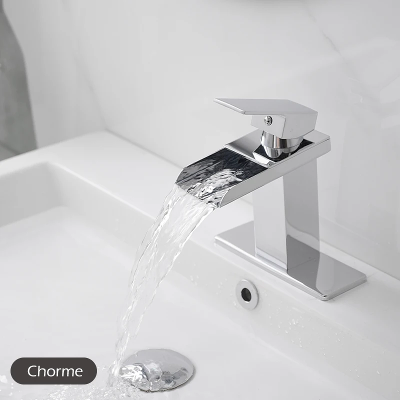 Chrome/Matte Black Waterfall Single Hole Single-Handle 1 Holes or 3 Holes Low-Arc Bathroom Cold Hot Water Mixer Faucet Sink Taps
Chrome/Matte Black Waterfall Single Hole Single-Handle 1 Holes or 3 Holes Low-Arc Bathroom Cold Hot Water Mixer Faucet Sink Taps