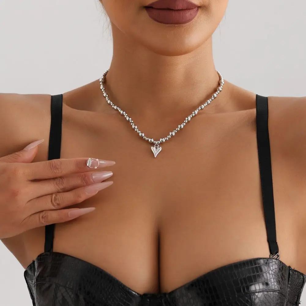 Fashion Alloy Heart Beaded Necklace Silver Love Tassel Pendant Lock Bone Chain Gift
Fashion Alloy Heart Beaded Necklace Silver Love Tassel Pendant Lock Bone Chain Gift