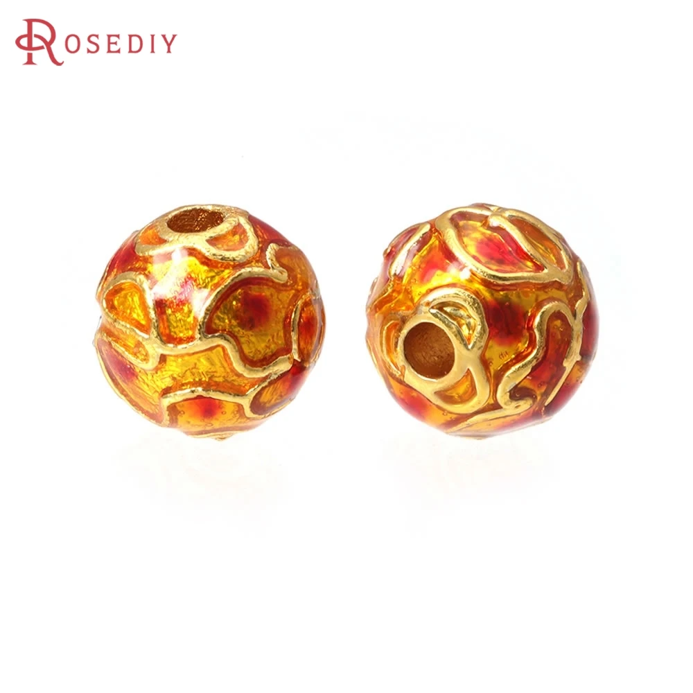 4PCS 8MM 10MM Matte Gold Color Brass with Oil Paintings Round Spacer Beads Bracelets Necklace Earrings Making
4PCS 8MM 10MM Matte Gold Color Brass with Oil Paintings Round Spacer Beads Bracelets Necklace Earrings Making