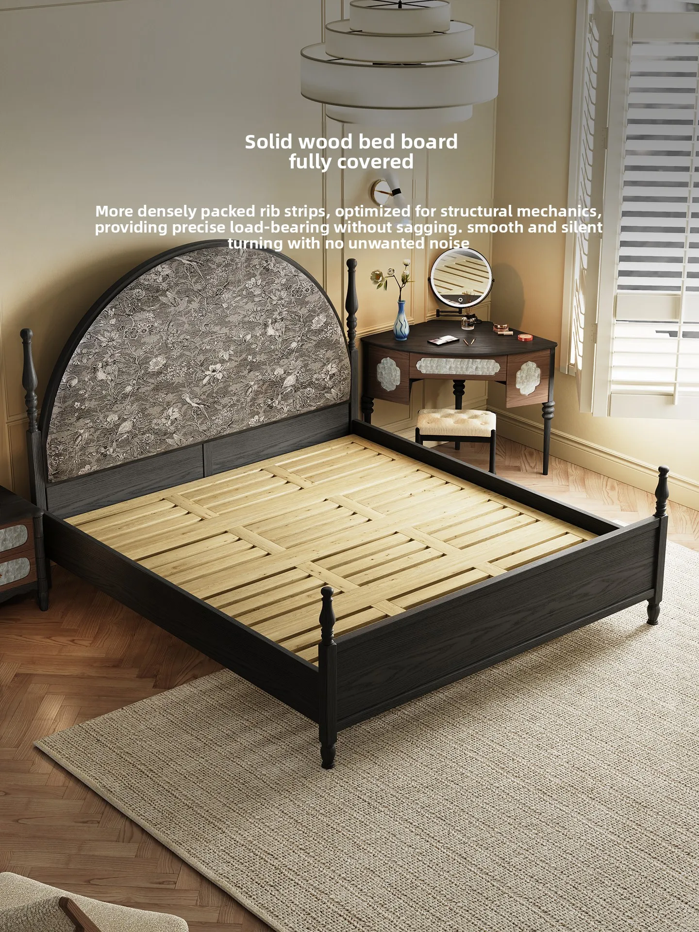 LMM French retro style solid wood bed master bedroom 1.8 meters double bed medium and ancient style soft bag bed
LMM French retro style solid wood bed master bedroom 1.8 meters double bed medium and ancient style soft bag bed