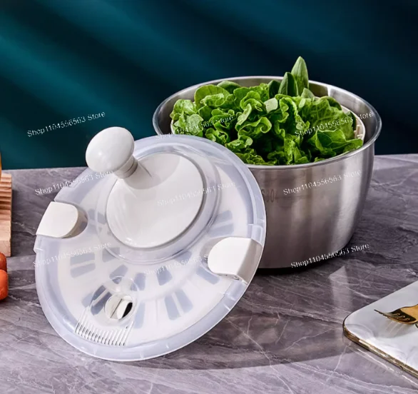 Salad Spinner Drainer Spin Dryer Washer Dehydrator Dewatering Washing Machine Fruit Vegetable Cleaner Tool Stainless Steel
Salad Spinner Drainer Spin Dryer Washer Dehydrator Dewatering Washing Machine Fruit Vegetable Cleaner Tool Stainless Steel