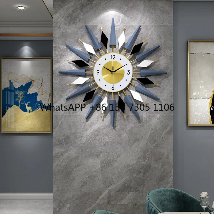 Nordic clocks, simple living room creative home decoration clock wrought iron light luxury wall clock hanging on the wall
Nordic clocks, simple living room creative home decoration clock wrought iron light luxury wall clock hanging on the wall